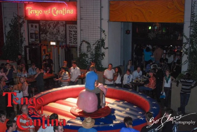 Mechanical hog ride at Tengo Sed Cantina
